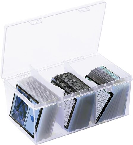 Toploader Storage Box for 100 + 3" x 4" 35pt Rigid Card,Trading Card Storage Box with Dividers for 500+ Baseball Card Case,Playing Card Case for MTG, Sport Cards,Game Cards 1 PACK in Kuwait