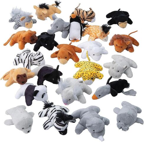 Fun Express 25pc Mini Zoo Plush Animal Set - Toys - Plush - Stuffed Zoo & Safari - VBS Vacation Bible School Supplies/Decor - 25 Pieces in Saudi Arabia