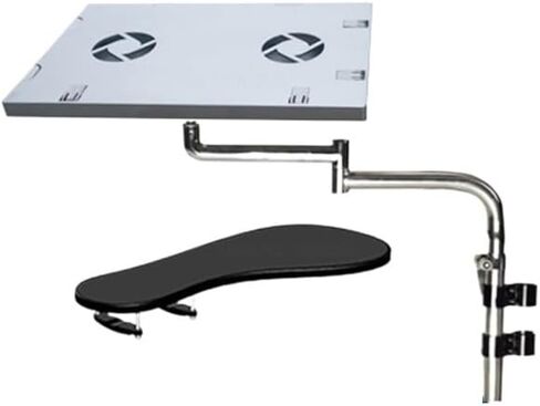 OK131 Full Movement Multifunctional Bow Chair Clamp Keyboard/Mouse Pad Support Laptop Desk Stand Laptop(Black) in Kuwait