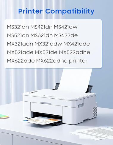 56F1000 استبدال خرطوشة الحبر الأسود لـ Lexmark 56F1000 خرطوشة الحبر لـ MS321 MS421 MS521 MS621 MS622 MX321 MX421 MX521 MX522 MX622 PRINTER INK 1-PACK [6،000 PAGES] in Kuwait