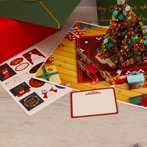 Ribbli Christmas Cards Light and Musical Christmas Tree Pop Up Card, with Envelope in Saudi Arabia