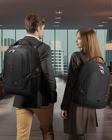 حقيبة ظهر للكمبيوتر المحمول أثناء السفر، حقيبة كتب مقاومة للماء، حقائب ظهر يومية للعمل والسفر، حقيبة كمبيوتر محمول للركاب والمكتب، تناسب كمبيوتر محمول مقاس 15.6 بوصة، أساسيات السفر للرجال in Kuwait