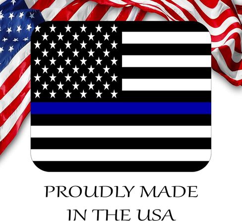 Thin Blue Line Flag Mouse Pad Mat Mousepad for Desk Computer Laptop PC Gaming Home or Office Gift for Police Officer (Blue Line MP09) in Kuwait