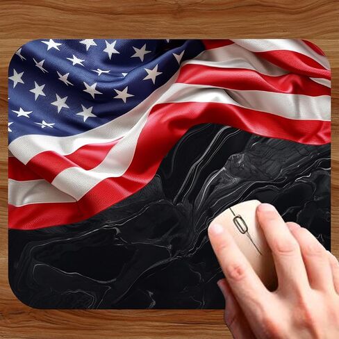 Thin Blue Line Flag Mouse Pad Mat Mousepad for Desk Computer Laptop PC Gaming Home or Office Gift for Police Officer (Blue Line MP09) in Kuwait