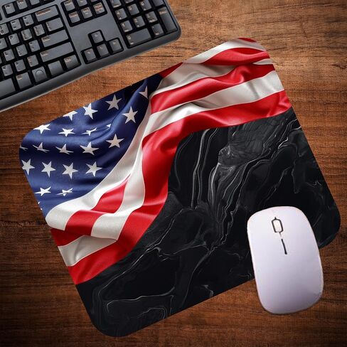 Thin Blue Line Flag Mouse Pad Mat Mousepad for Desk Computer Laptop PC Gaming Home or Office Gift for Police Officer (Blue Line MP09) in Kuwait