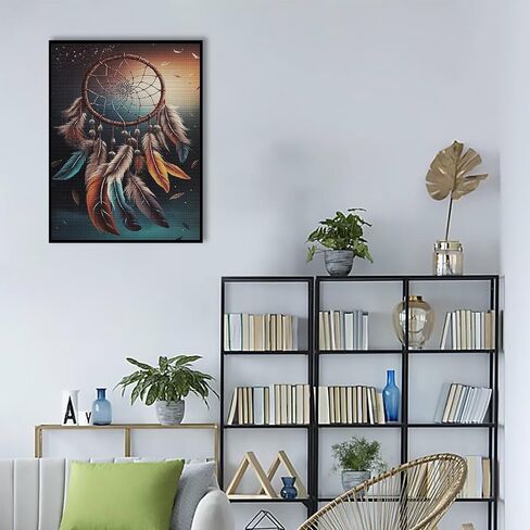 Owl Diamond Painting Kit for Adults - Night 5D Diamond Art Kit, Full Diamond Painting, Gemstone Arts and Crafts for Beginners Kids Home Wall Decor 8x12 inches in Saudi Arabia