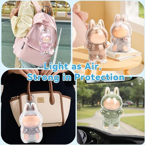 علبة عرض أكريليك واضحة لأرقام الصندوق الأعمى ، حالة واقية للبوبو للوحوش مع سلسلة معلقة معدنية ، وغطاء مقاومة للخدش المقاومة للغبار للدمى القابلة للتحصيل المصغرة (الوقوف) in Kuwait