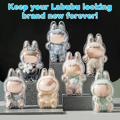 علبة عرض أكريليك واضحة لأرقام الصندوق الأعمى ، حالة واقية للبوبو للوحوش مع سلسلة معلقة معدنية ، وغطاء مقاومة للخدش المقاومة للغبار للدمى القابلة للتحصيل المصغرة (الوقوف) in Kuwait