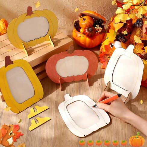 Geelin Fall DIY Picture Frames Crafts Wooden Pumpkin Kit Thanksgiving Pumpkin Photo Phamp in Saudi Arabia