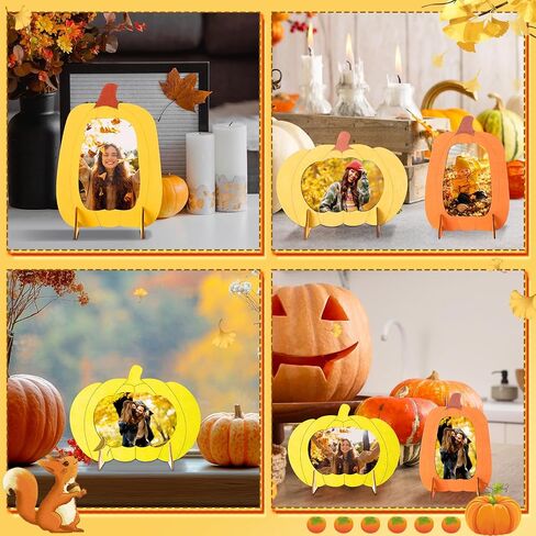 Geelin Fall DIY Picture Frames Crafts Wooden Pumpkin Kit Thanksgiving Pumpkin Photo Phamp in Saudi Arabia
