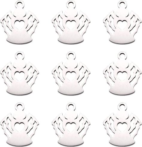 Pandahall 50pcs Dog Paw Stainless Steel Dangle Charms Pendants 12.9x11.8x1mm Tiny Metal Double Side Bead Charms for DIY Craft Jewelry Making in Saudi Arabia