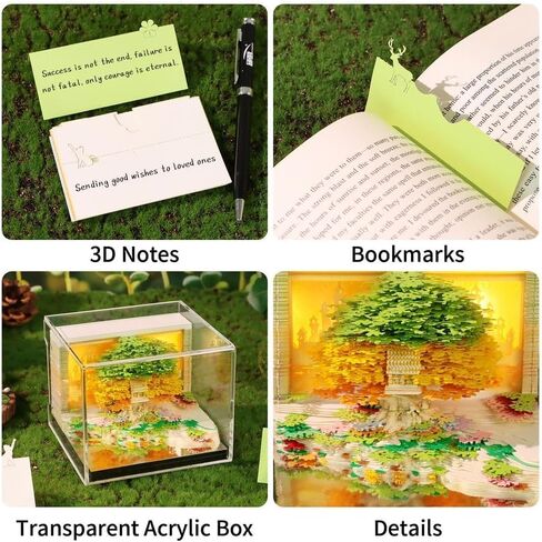 3D Calendar Tear-Off Stickers 2026, DIY Christmas Tree-Shaped Notepad, 2026 Tear-Off Calendar Sticky Notes Engraved Practical Stickers Craft Gift, Home Office Desk Decoration (Green) in Saudi Arabia