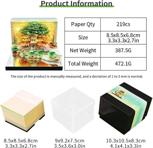 3D Calendar Tear-Off Stickers 2026, DIY Christmas Tree-Shaped Notepad, 2026 Tear-Off Calendar Sticky Notes Engraved Practical Stickers Craft Gift, Home Office Desk Decoration (Green) in Saudi Arabia