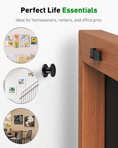 Uniclife 40 Pcs Thumb Tacks, Double Headed Picture Hangers, 4 Size Push Pins for Wall, Picture Hanging Nails, Long Wall Hooks for Pictures Photo Frame Tapestry and Decor, Black in Saudi Arabia