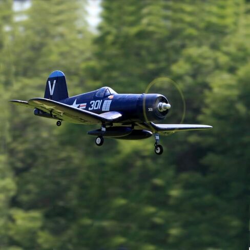 Fms Rc Planes for Adults Remote Control Airplane 800mm F4U Corsair V2 Blue 4 CH Hobby Rc Airplanes PNP (No Control, Battery,Charger) in Kuwait