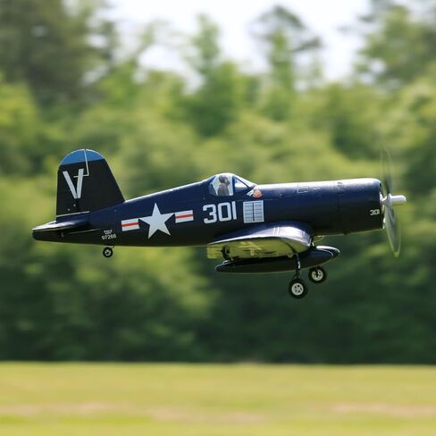 Fms Rc Planes for Adults Remote Control Airplane 800mm F4U Corsair V2 Blue 4 CH Hobby Rc Airplanes PNP (No Control, Battery,Charger) in Kuwait