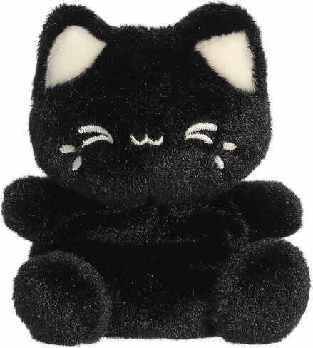 Aurora® Enchanting Tasty Peach® Meowchi Palm Pals ™ محشو - تصميم مشرق وملون لديكور الغرفة - مثالي للبالغين والأطفال وأعياد الميلاد - السمسم الأسود 5 بوصات in Saudi Arabia