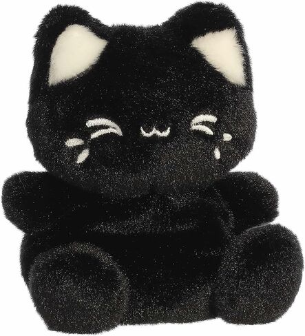 Aurora® Enchanting Tasty Peach® Meowchi Palm Pals ™ محشو - تصميم مشرق وملون لديكور الغرفة - مثالي للبالغين والأطفال وأعياد الميلاد - السمسم الأسود 5 بوصات in Saudi Arabia
