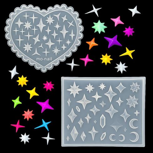 2 PCS Star Silicone Divel Art Molds for Women Resin Devision in Kuwait