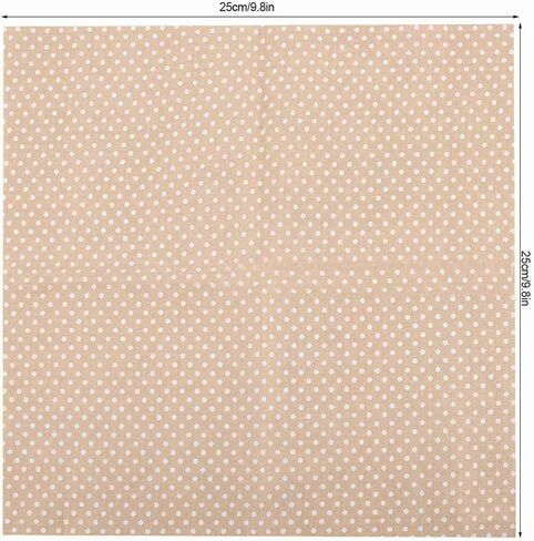 النسيج 7pcs 25 * 25 سم النسيج القطن DIY الأزهار نقطات متنوعة مسبقات أدوات الفراش حزمة ليل ليف خياطة الترقيع (25 * 25) in Saudi Arabia