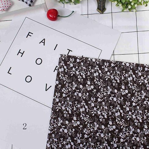 النسيج 7pcs 25 * 25 سم النسيج القطن DIY الأزهار نقطات متنوعة مسبقات أدوات الفراش حزمة ليل ليف خياطة الترقيع (25 * 25) in Saudi Arabia