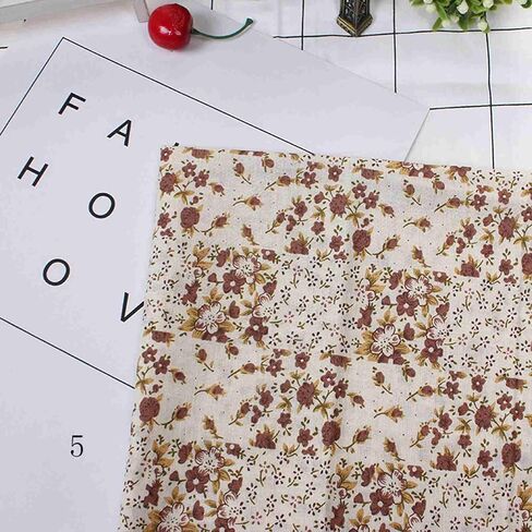 النسيج 7pcs 25 * 25 سم النسيج القطن DIY الأزهار نقطات متنوعة مسبقات أدوات الفراش حزمة ليل ليف خياطة الترقيع (25 * 25) in Saudi Arabia