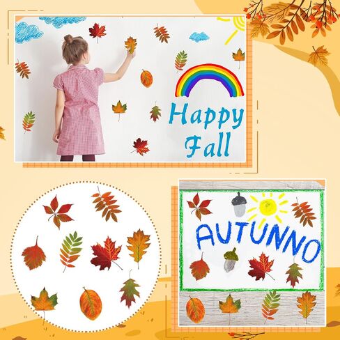 Zonon 90 PCS Fall Leave Maple Clutouts Classroom Bulletin Decor in Saudi Arabia