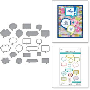 Spellbinders Speech Bubbles Etched Dies, Metal in Kuwait