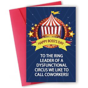 بطاقة عيد المديرات المضحكة للنساء للنساء ، هدية يوم الفكاهة ، هدية لصاحب العمل ، بطاقة يوم بوس بوسك من الموظفين ، بطاقة تقدير يومه لها لها in Kuwait