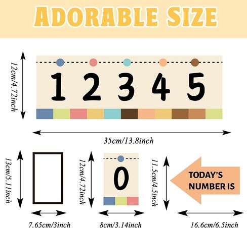 Number Bulletin Board -20 to 120 for Wall Classroom, Boho Bulletin Border Trim Decor, Boho Home-School Classroom Math Learning Supplies for Teachers Students in Saudi Arabia