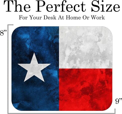 Texas State Flag Mouse Pad Mat Mousepad for Desk Computer Laptop PC Gaming Home or Office Gift for Texan TX (Rustic MP58) in Saudi Arabia