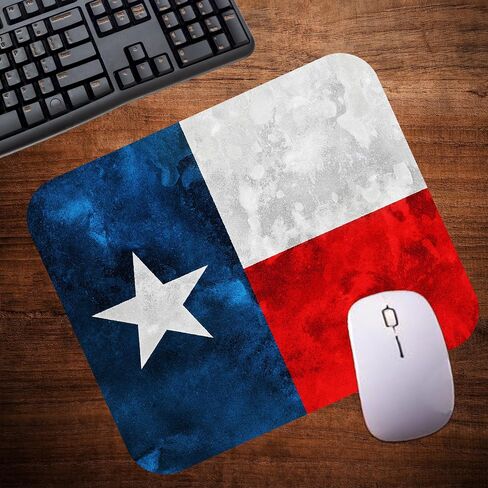 Texas State Flag Mouse Pad Mat Mousepad for Desk Computer Laptop PC Gaming Home or Office Gift for Texan TX (Rustic MP58) in Saudi Arabia