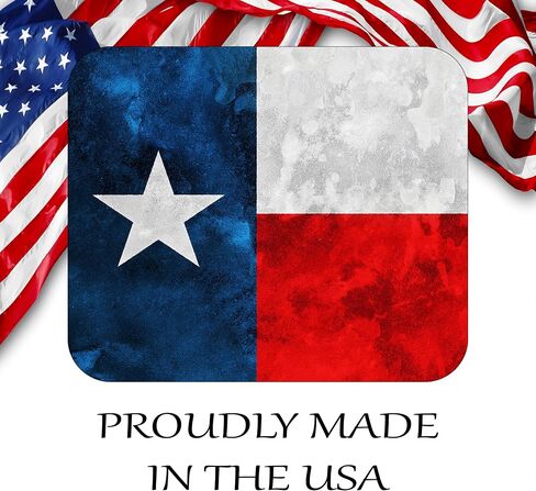 Texas State Flag Mouse Pad Mat Mousepad for Desk Computer Laptop PC Gaming Home or Office Gift for Texan TX (Rustic MP58) in Saudi Arabia