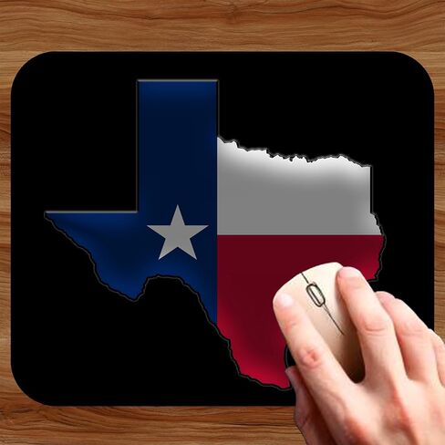 Texas State Flag Mouse Pad Mat Mousepad for Desk Computer Laptop PC Gaming Home or Office Gift for Texan TX (Rustic MP58) in Saudi Arabia