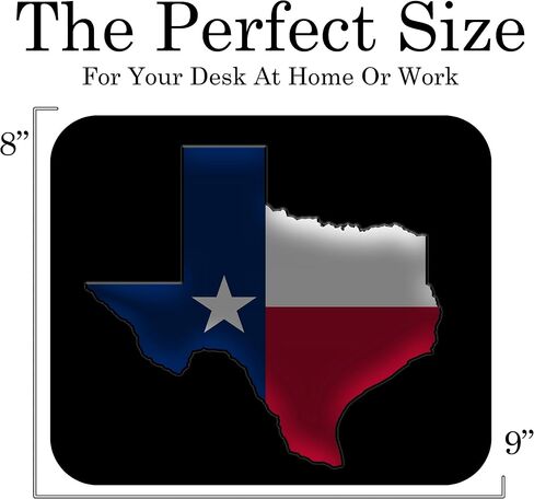 Texas State Flag Mouse Pad Mat Mousepad for Desk Computer Laptop PC Gaming Home or Office Gift for Texan TX (Rustic MP58) in Saudi Arabia