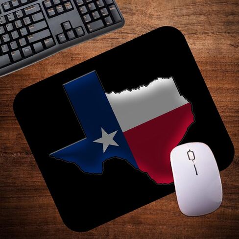 Texas State Flag Mouse Pad Mat Mousepad for Desk Computer Laptop PC Gaming Home or Office Gift for Texan TX (Rustic MP58) in Saudi Arabia