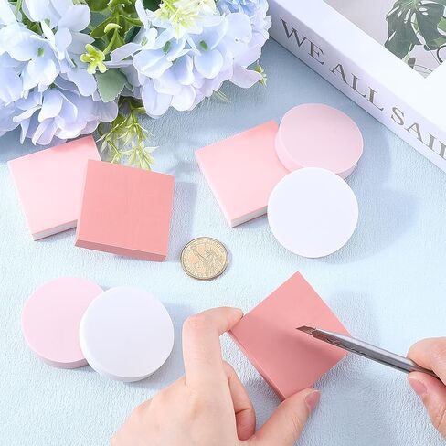 CRASPIRE 8PCS 4 أنماط كتل نحت من المطاط الوردي جولة مشمع مربعة لطباعة طوابع طوابع ناعمة من المطاط الحرف اليدوية DIY صياغة سجل القصاصات المبتدئين in Saudi Arabia
