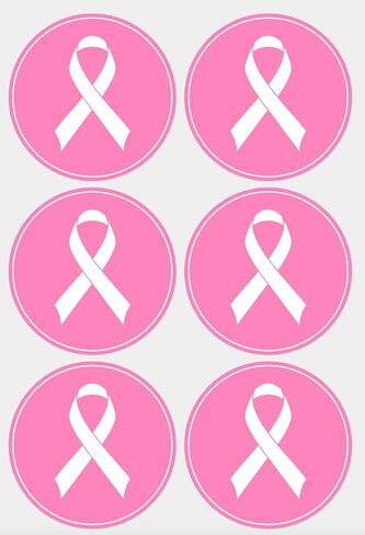 2 inch 150 PCS Ribbon Stickers Breast Cancer Awareness Stickers for Event Supplies Bring Strength and Love in Saudi Arabia