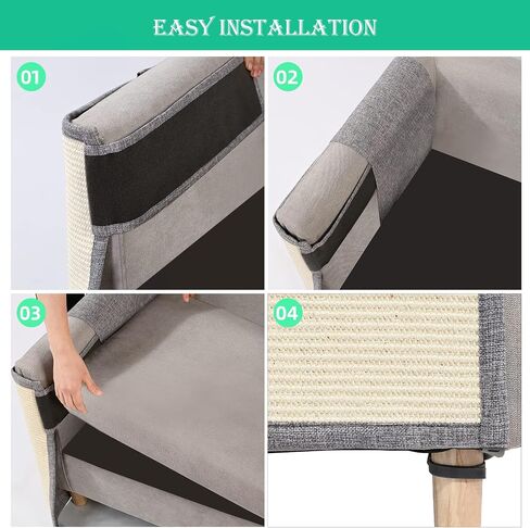 Cat Scratch Couch Sofa Protector with Natural Sisal for Protecting Furniture Couch Chair Sofa cat pet Gift in Saudi Arabia