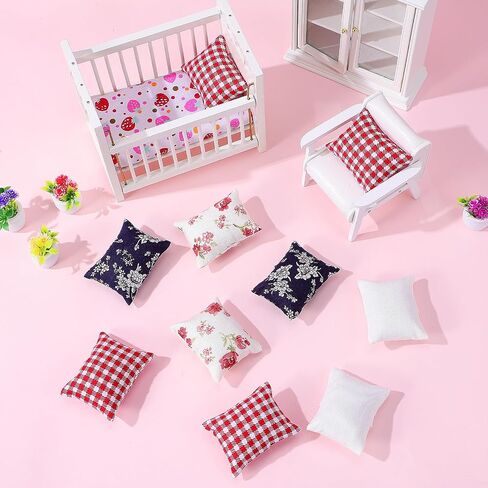 8 PCS Miniature Dollhouse Plows - ألوان متنوعة ، مواد قماش ، 2.16x1.77x1.57 بوصة ، تصميم واقعي لـ 1:12 Dollhouse Decor in Saudi Arabia