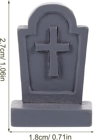 20Pcs Mini Coffin Tombstone Resin Figurines, Halloween Spooky Miniature Graveyard Scene for Dollhouse, Diorama, Home Decor, Outdoor Garden & DIY Crafts Accessories in Saudi Arabia