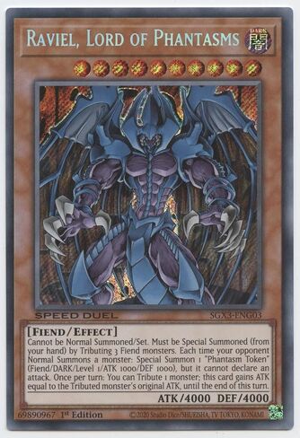 رافيل ، رب الوهمية - SGX3 -ENG03 - Secret Rare - 1st Edition in Saudi Arabia