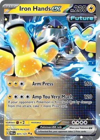 Pokemon - Iron Hands ex 031/131 – Prismatic Evolutions – Double Rare – Foil Single Card in Saudi Arabia