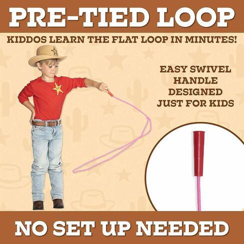 Children’s Cowboy Kiddie Trick Rope Lasso Pre-Tied | Ages 4-10 | in Kuwait