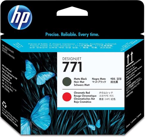 HP 771 Printhead Matte Black/Chromatic Red, Hewlett Packard CE017A in Saudi Arabia