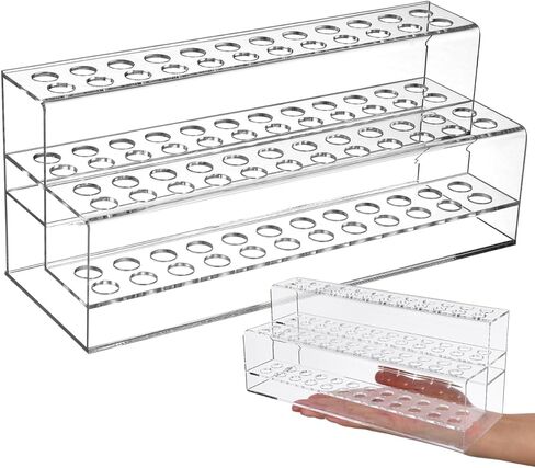 Bestyash Pen Holder Box - منظم مكتب بلاستيكي شفاف لعلامات الأقلام وفرش المكياج - 9.45 × 4.13 × 3.54 بوصة شاشة متعددة الاستخدامات للمكتب المنزلي in Saudi Arabia