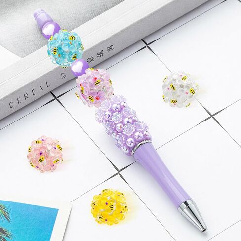 زهرة كرات الزهرة حبات بؤرية للأقلام القابلة للخرز 6pcs روز كرات روز حبات خيالية ل Diy Craft Pens Netcleace Mostric in Saudi Arabia
