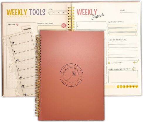 ADHD Planner- Large format 8.5 x 11 for Neurodivergent Minds: Undated Daily, Weekly, Monthly Organizer for Adults, Women, Teens, ADHD Student Organizer with Snap-In Dry-Erase Tool, Vegan Leather in Saudi Arabia