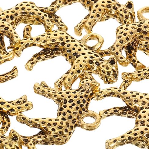 20pcs Zinc Alloy Leopard Charms for Diy Jewelry Making Unique Animal Pendants for Keychains Necklaces Bracelets and Crafts Sturdy Handmade Accessories in Saudi Arabia