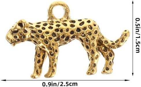 20pcs Zinc Alloy Leopard Charms for Diy Jewelry Making Unique Animal Pendants for Keychains Necklaces Bracelets and Crafts Sturdy Handmade Accessories in Saudi Arabia